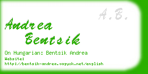 andrea bentsik business card